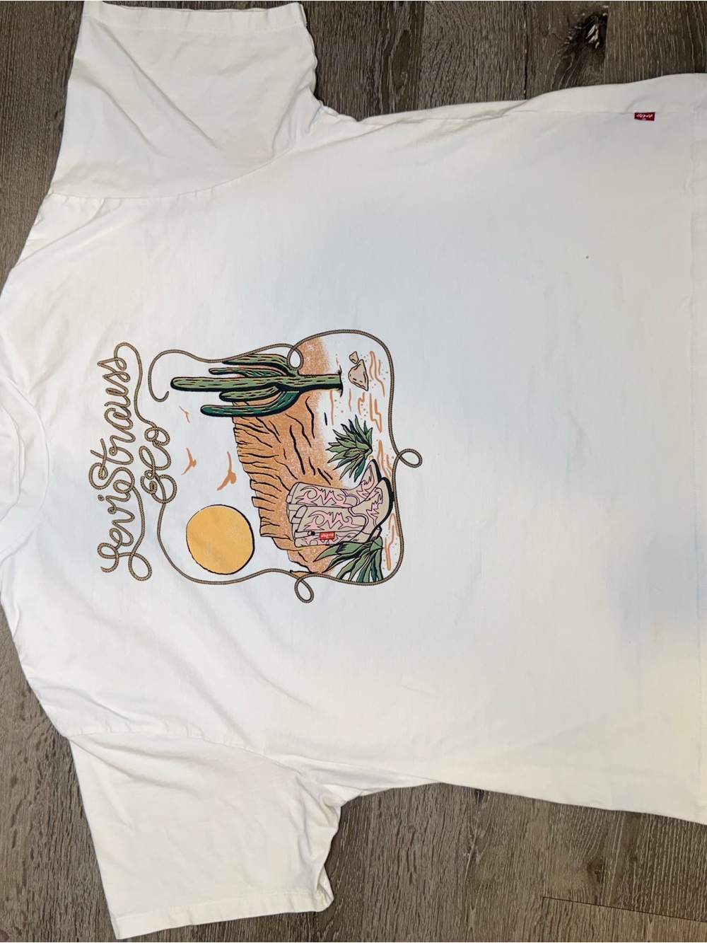 Levi's White Short Sleeve Graphic Tee - Desert Scene